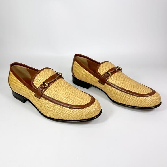 Gucci Horsebit Raffia & Leather Loafer - Men’s 11.5 - Picture 2 of 8